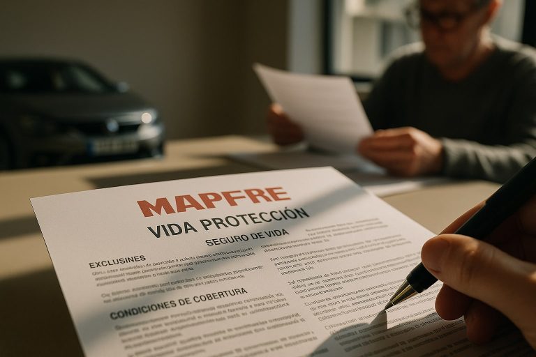 Mapfre Vida Protección: coberturas de fallecimiento e invalidez, exclusiones por deportes de riesgo y letra pe
